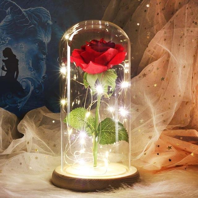 Rose Enchantée Artificielle Artificial & Dried Flowers Rouge 02
