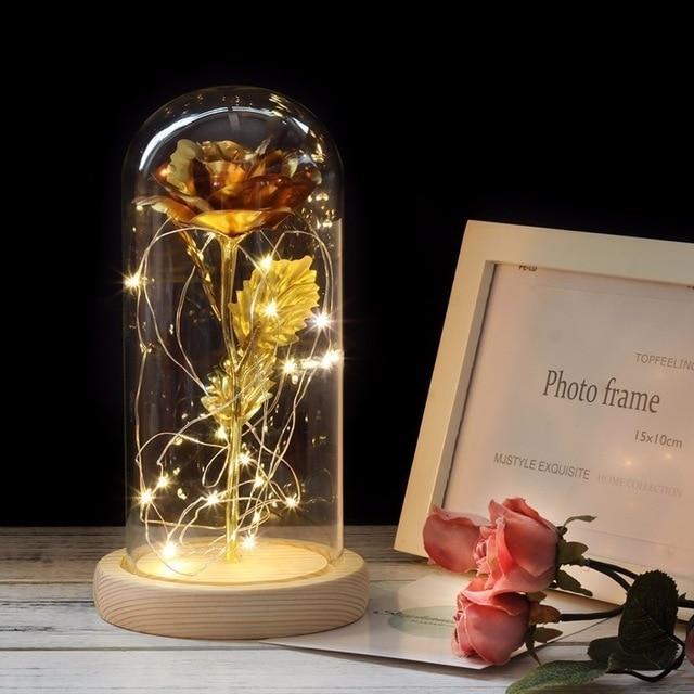 Rose Enchantée Artificielle Artificial & Dried Flowers Or