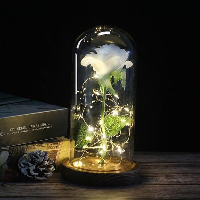 Rose Enchantée Artificielle Artificial & Dried Flowers Blanc gris