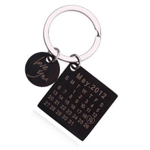 Charger l'image dans la galerie, Porte clé calendrier personnalisé Key Chains Noir M002