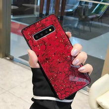 Charger l'image dans la galerie, Coque luxe Haute Protection Avec Motif Marbre Pour Samsung Accueil S10 Rouge
