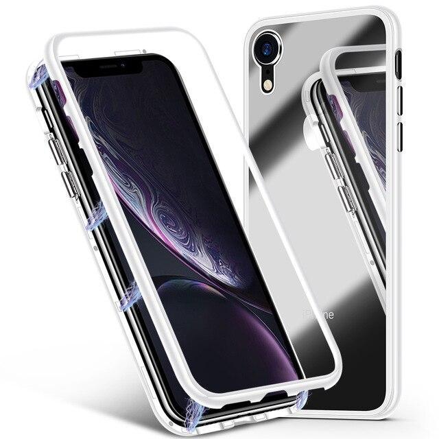 coque à adsorption magnétique Pour iPhone 11/11 Pro / 11 pro Max Coques iPhone X Argent