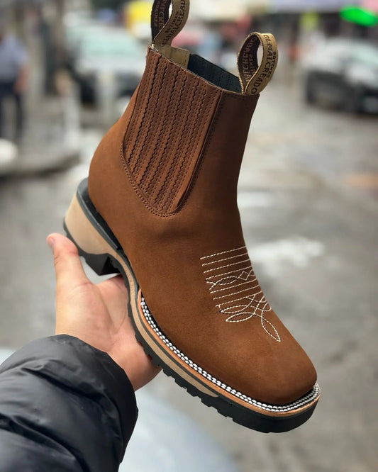 Bottes Cowboy Unisexes en Cuir – Style Western Authentique