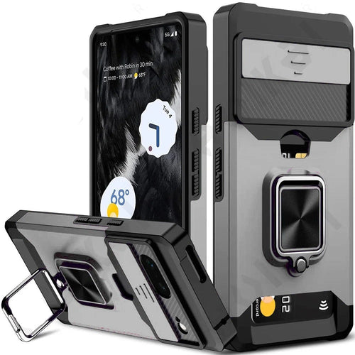 Coque Robuste avec porte-cartes et Support Magnétique pour Google Pixel