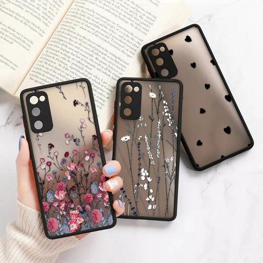 Coque de Téléphone à motif floral pour Samsung Galaxy