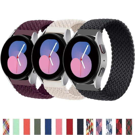 Bracelets tressés extensibles compatibles avec Samsung Galaxy Watch