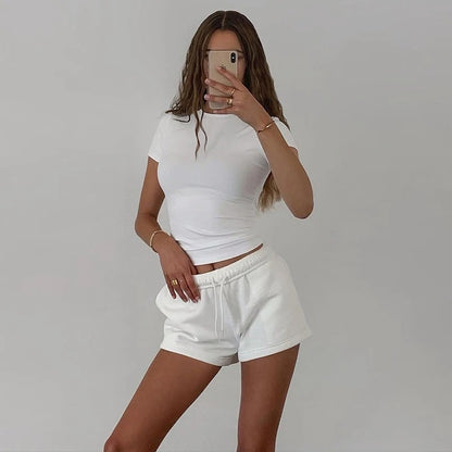 T-Shirt à Manches Courtes pour Femme – Simple et Décontracté