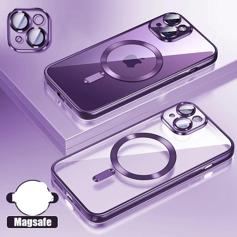 Coque en silicone ultra-mince pour iPhone Compatible MagSafe