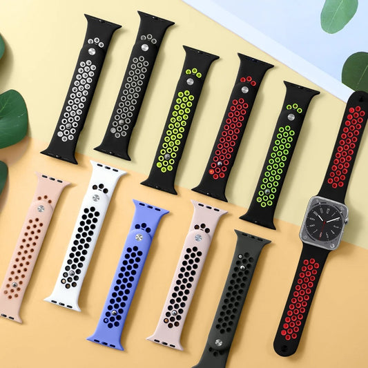 Bracelet en Silicone à deux sections pour Apple Watch