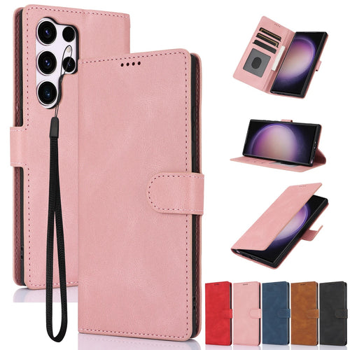 Funda de cuero con tarjetero para Samsung S24 
