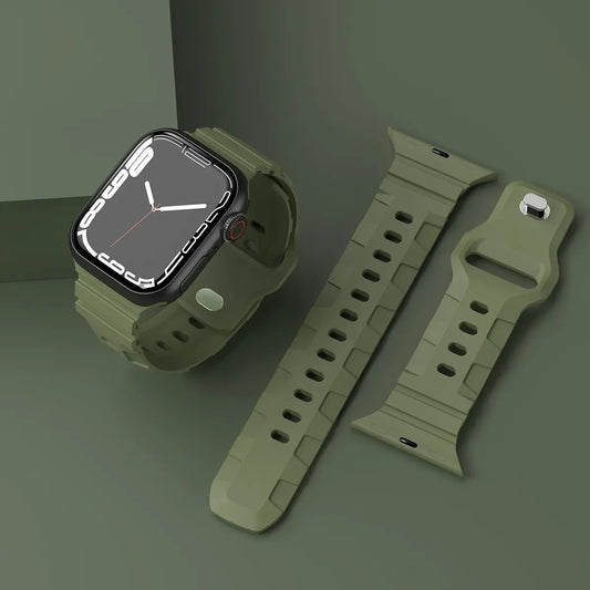 Bracelet en silicone Compatible avec Apple Watch