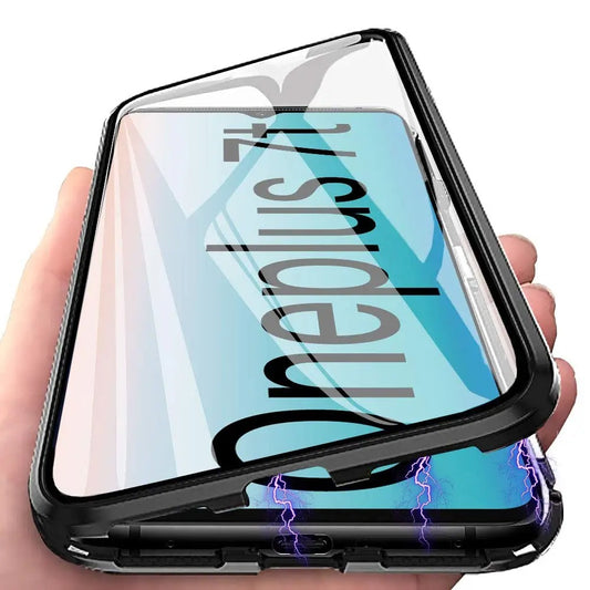 Coque Magnétique Antichoc en verre trempé 9H Pour OnePlus