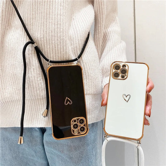 Coque avec cordon pour iPhone