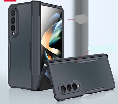 Funda plegable de vidrio a prueba de golpes para Samsung Galaxy Z Flip - Protección de PC y TPU antihuellas