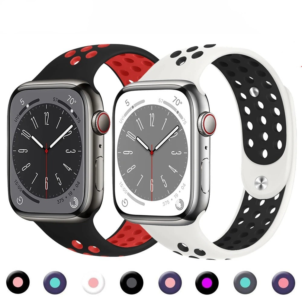 Bracelet en Silicone à deux sections pour Apple Watch