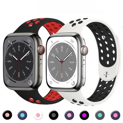 Bracelet en Silicone à deux sections pour Apple Watch