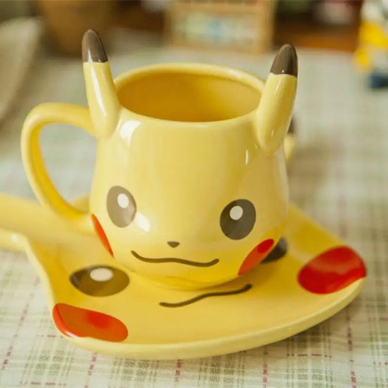 Ensemble de tasse, bol et assiette en céramique Pikachu