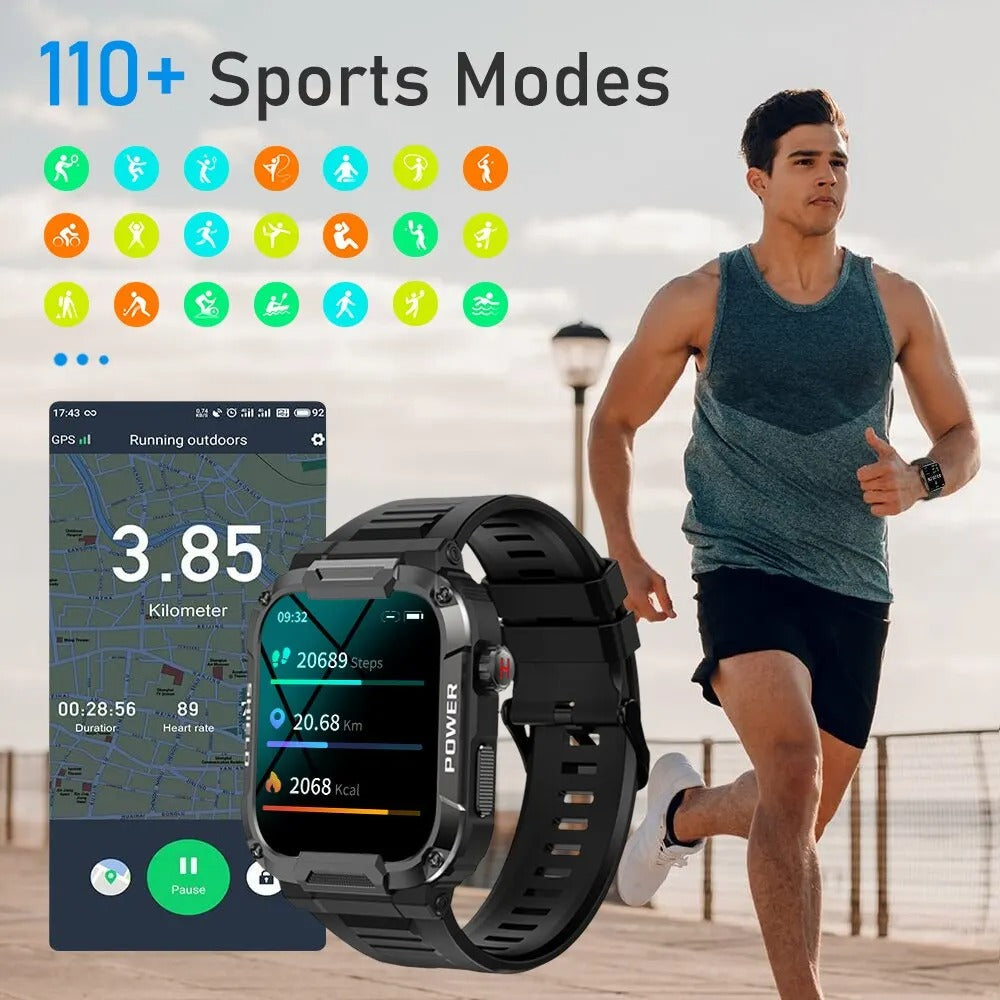 Smartwatch étanche IP68 pour homme