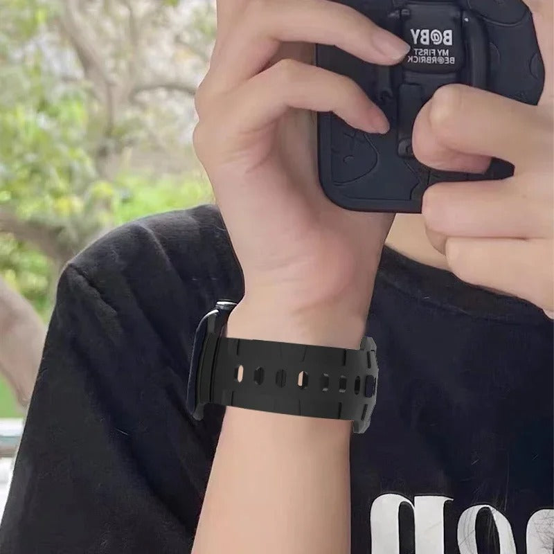 Bracelet en silicone Compatible avec Apple Watch