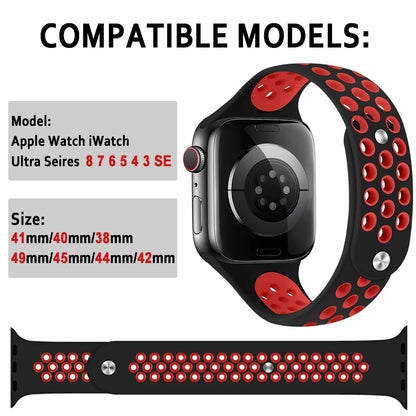 Bracelet en Silicone à deux sections pour Apple Watch
