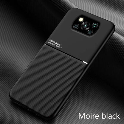 Coque de Téléphone en Cuir avec Plaque de Support Magnétique pour Voiture