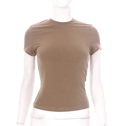 T-Shirt à Manches Courtes pour Femme – Simple et Décontracté
