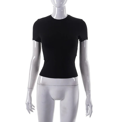 T-Shirt à Manches Courtes pour Femme – Simple et Décontracté