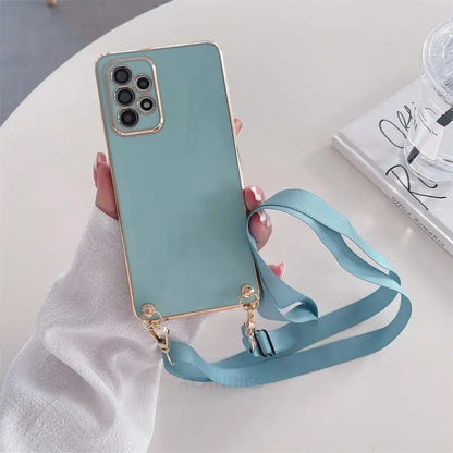 Coque Bandoulière Silicone Plaqué pour Samsung