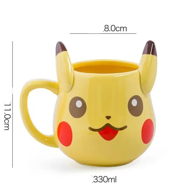 Ensemble de tasse, bol et assiette en céramique Pikachu