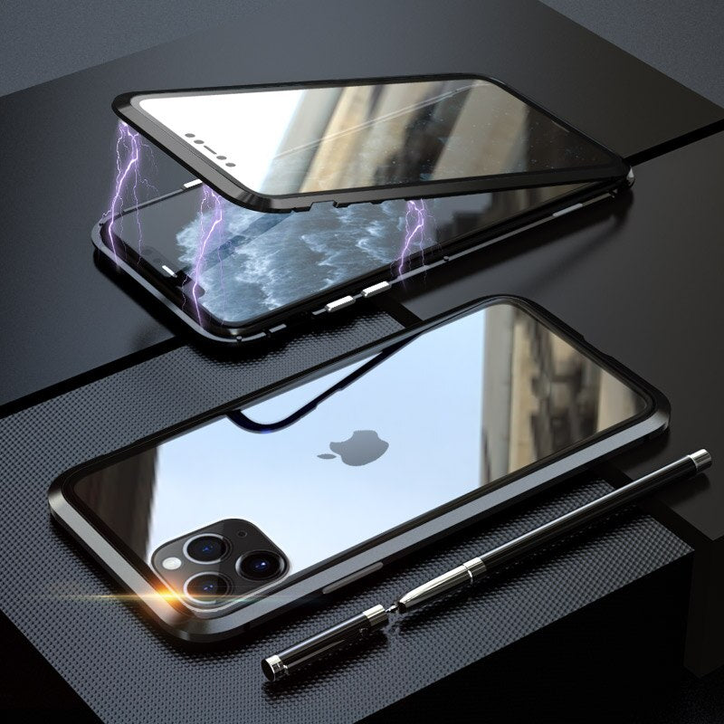 Nouvelle Coque à Adsorption Magnétique Super Résistante Pour iPhone XS XS Max & XR