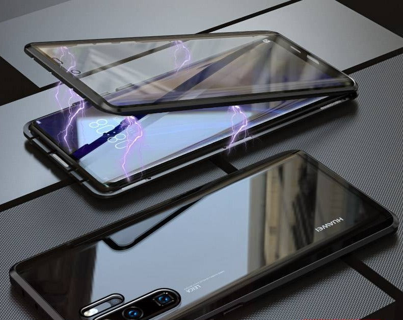 Coque Antichoc magnetique en verre trempé 9H très haute protection Pour Huawei