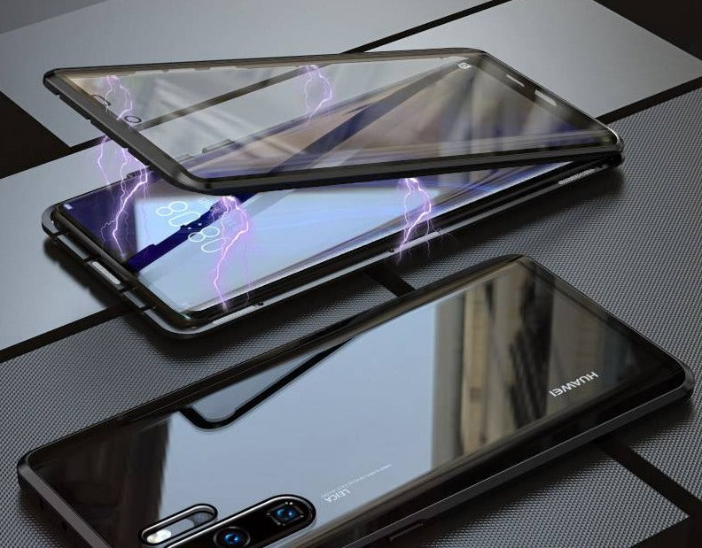 Coque Antichoc magnetique en verre trempé 9H très haute protection Pour Huawei