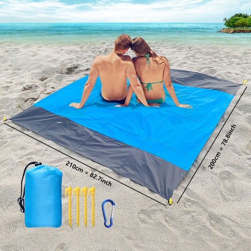 Manta de playa de bolsillo impermeable y portátil