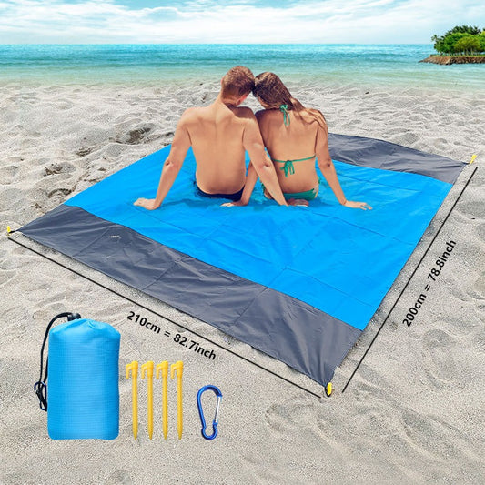 Manta de playa de bolsillo impermeable y portátil