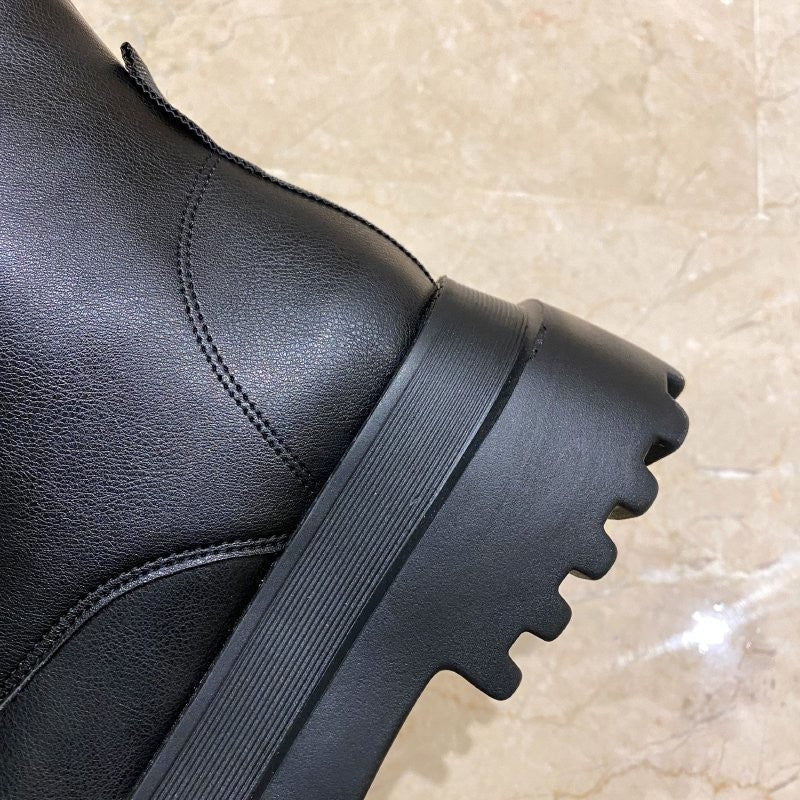 Bottes en Cuir mi-Mollet pour femmes