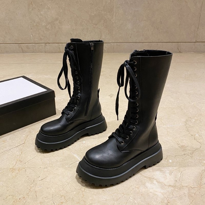 Bottes en Cuir mi-Mollet pour femmes