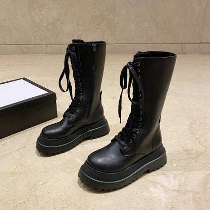 Bottes en Cuir mi-Mollet pour femmes