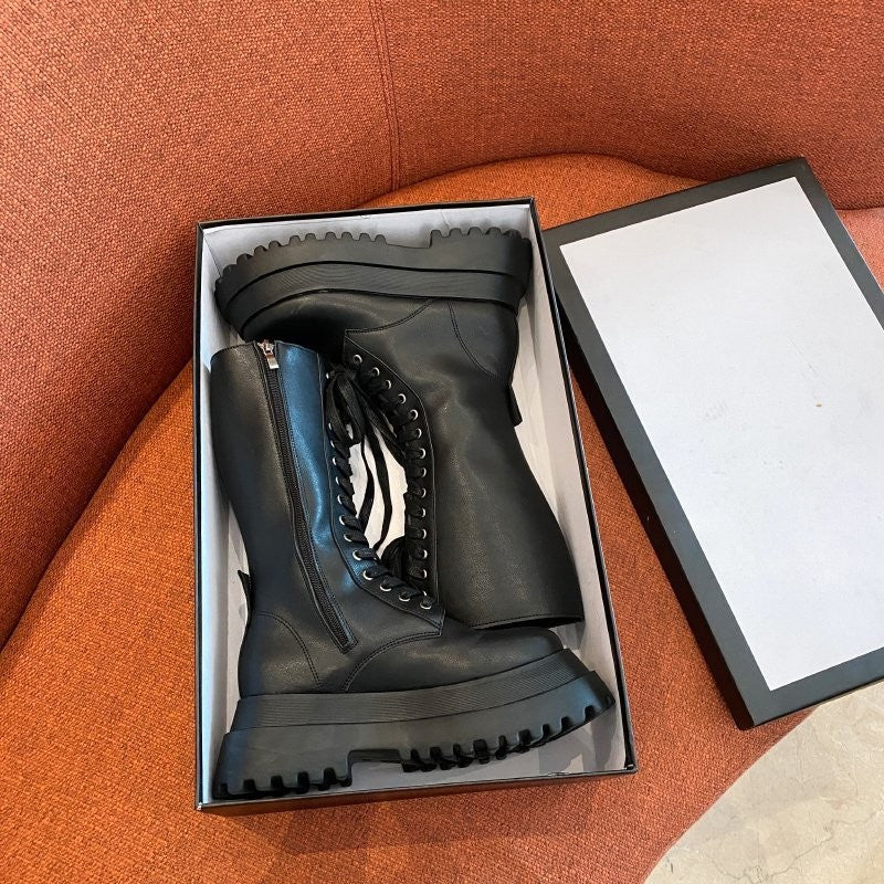 Bottes en Cuir mi-Mollet pour femmes