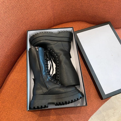Bottes en Cuir mi-Mollet pour femmes