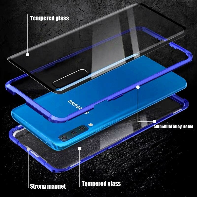 Coque deux faces à adsorption magnétique super résistante pour Samsung