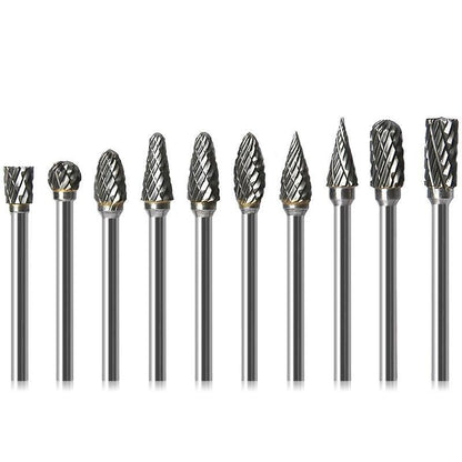 Outils rotatifs 10 fraises en carbure de tungstène 3x6mm