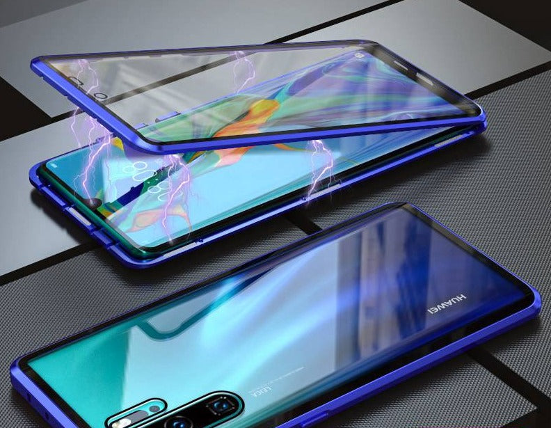 Coque Antichoc magnetique en verre trempé 9H très haute protection Pour Huawei