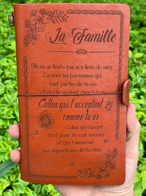 Famille - cadeau personalisé - Journal Vintage Agenda 