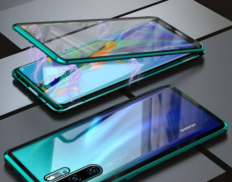 Coque Antichoc magnetique en verre trempé 9H très haute protection Pour Huawei