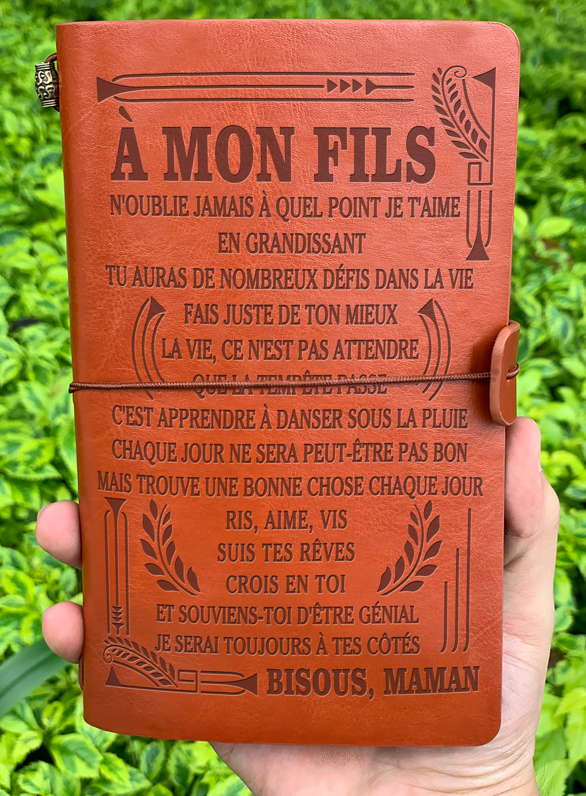 À Mon Fils - Maman - N’oublie Jamais que je t'aime- cadeau personalisé - Journal Vintage Agenda 