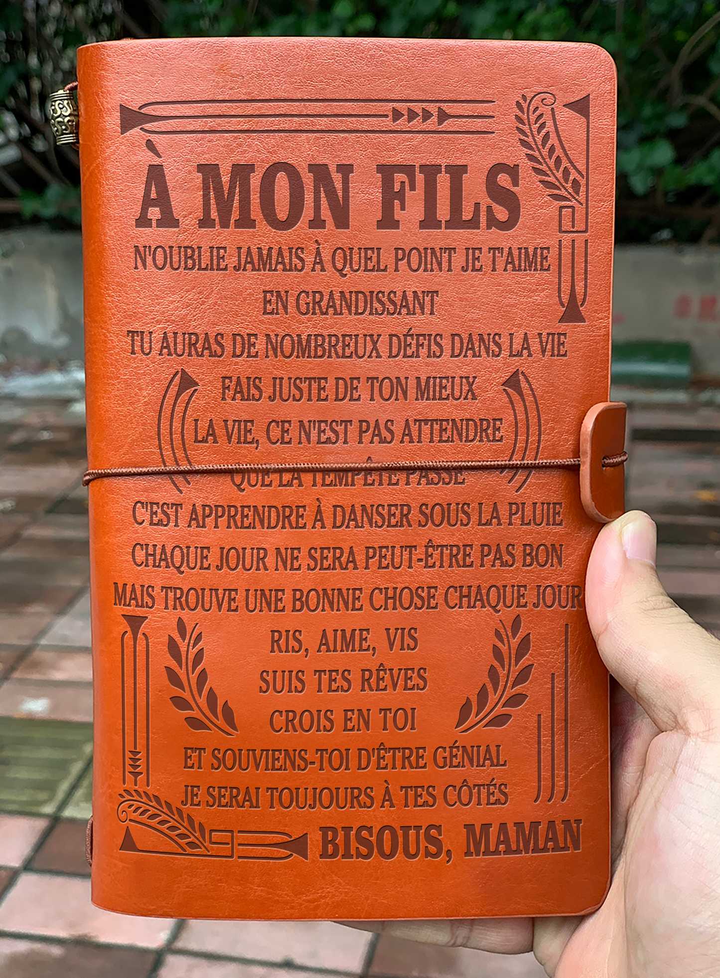 À Mon Fils - Maman - N’oublie Jamais que je t'aime- cadeau personalisé - Journal Vintage Agenda 
