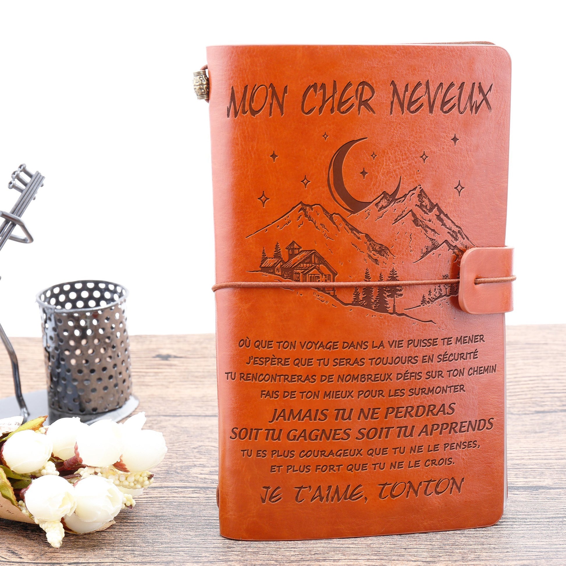 À Mon meveux - Oncle - Courageux - cadeau personalisé - Journal Vintage 