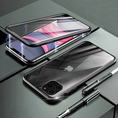Funda de adsorción magnética de doble cara para iPhone