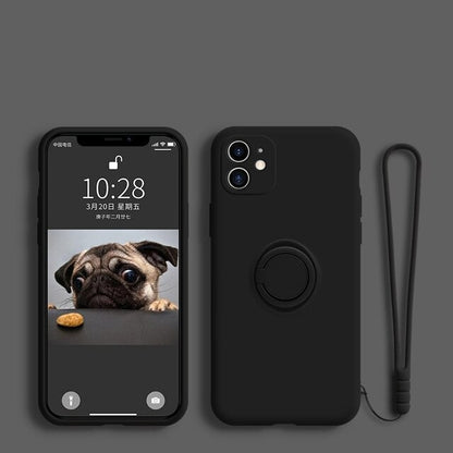 Coque silicone mate avec support pour samsung