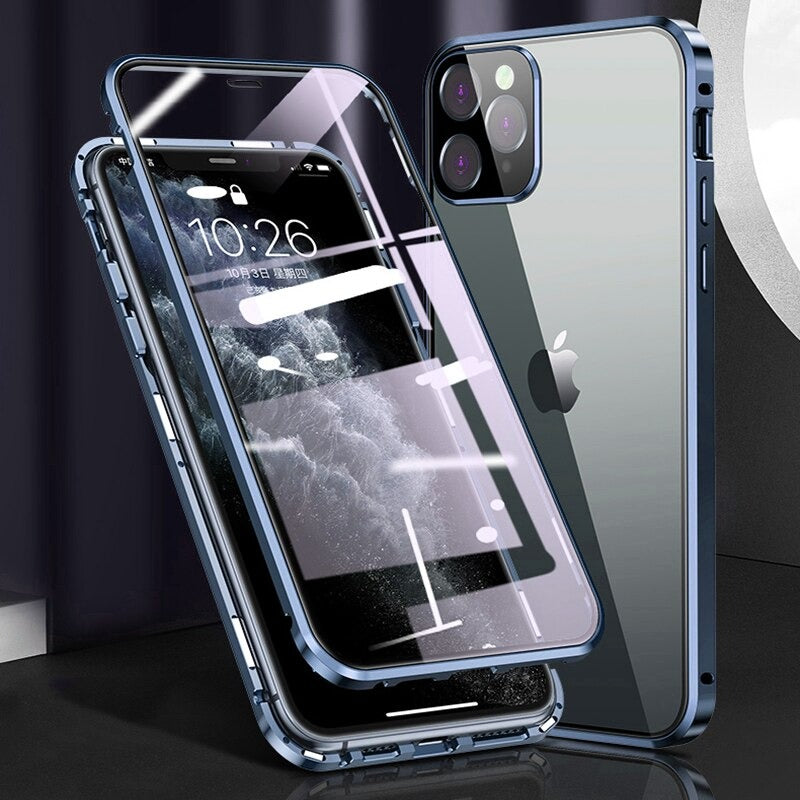 Funda de adsorción magnética de doble cara para iPhone